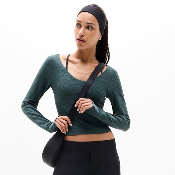 Athleta Tops - NWT ATHLETA | SoftLuxe Top Long Sleeve Green Medium